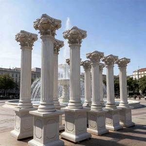 House Building Decoration <strong>Marble</strong> House Pillar Design Wholesale Natural <strong>Marble</strong> Stone Greek Roman Round <strong>Marble</strong> <strong>Columns</strong> Pillars - Product Image 1