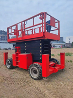 Elevador de tijera móvil eléctrico de 6-18 m móvil aéreo de empuje manual de carga grande de 300-500 kg a la venta