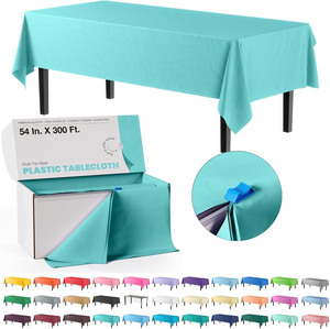 Bon marché, imperméable, jetable, résistant à l'huile, PEVA/PE/PP, personnalisable, motif uni, non toxique, pour événements modernes, repas, bleu marine, fait main - Product Image 1
