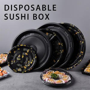 <span class=keywords><strong>Plateau</strong></span> rond <span class=keywords><strong>jetable</strong></span> pour sushi de qualité alimentaire à prix de gros, avec couvercle anti-fuite pour les <span class=keywords><strong>repas</strong></span> à emporter - Product Image 5