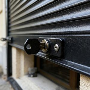 Porte de garage à enroulement magnétique en aluminium automatique, anti-vol, coupe-vent, design moderne, noir, vertical - Product Image 5