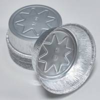Barquette alimentaire jetable fiable en aluminium moulé en pulpe de 8 pouces, qualité alimentaire, 1450 ml, 205*66 mm, pour pizza, gâteau, tarte
