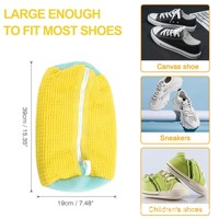 Nouveau sac à chaussures en tissu chenille épais et réutilisable pour machine à laver et sèche-linge