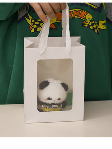 Nuevo lindo muñeco Panda Kawaii, llavero de peluche Súper suave, juguete de Animal relleno para regalo de cumpleaños para niños, Material de forro de malla - Product Image 3