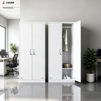 Armoire de rangement pour vêtements JIUSHUN, démontable, moderne, ignifuge, anti-poussière, en métal, pour employés et étudiants