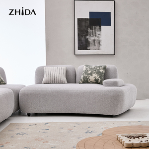 Ensemble de canapés d'angle modulaires en tissu avec coussins confortables, mobilier de salon moderne - Product Image 5