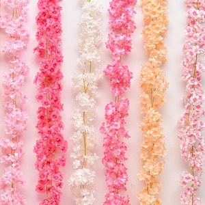 Guirlandes artificielles de fleurs de cerisier en soie pour décorations de plafond de mariage ou de maison, 8 pieds de long, style branche unique, style 1 - Product Image 4