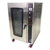 Horno Rotatorio de Aire Caliente de 10, 32 y 64 Placas, Horno Grande para Hornear Batatas, Horno Comercial con Carro, para Pastelería