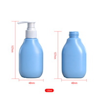 Flacon distributeur de savon en plastique, emballage de désinfectant pour les mains, flacon pompe 120 ml bleu, design innovant, flacon de crème solaire pour le corps
