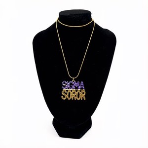 Collier personnalisable <span class=keywords><strong>Sigma</strong></span> Gamma Rho Sorority bleu royal et or avec perles saisissantes, bracelet inspiré de <span class=keywords><strong>Sigma</strong></span> - Product Image 5