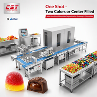 Machine de dépose de chocolat à double trémie, entraînement servo, remplissage central pour usine de chocolat