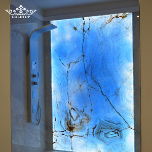 Lastra di Onice Blu Cielo GOLDTOP, Traslucida e Naturale, Lucidata, di Lusso, 10-30mm, per Pareti di Fondo e Retroilluminazione - Product Image 2