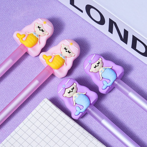 Cute Mermaid 3D Gel Pens Pink Purple Blue Yellow Needle Tip Office School Writing Pens - Product Image 2