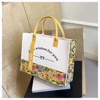 Tas Tangan Klasik Berbahan Felt dengan Motif Huruf dan Bunga  Ramah Lingkungan & Dapat Didaur Ulang  Tas Tersedia  NMO Grosir