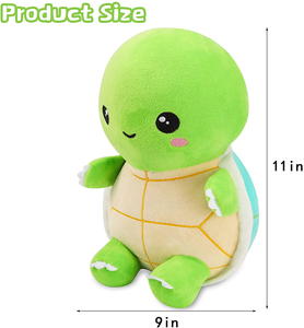 J605 11 Inch Dễ Thương Màu Xanh Lá Cây Rùa Thú Nhồi Bông Đồ Chơi Sang Trọng Rùa Động Vật Phòng Ngủ Trang Trí Nội Thất Trẻ Em Món Quà Sang Trọng Đáng Yêu Khuôn Mặt Rùa Đồ Chơi - Product Image 3