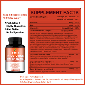 Las cápsulas de probióticos 5 en 1 de Venta caliente regulan la función inmune suplemento nutricional antioxidante - Product Image 2