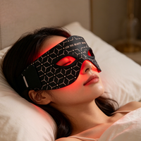 Masque oculaire de luminothérapie rouge portable TSD, 30 LED pour stimuler le collagène, réduire les poches sous les yeux et les rides, en silicone, rechargeable, pour usage domestique