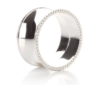 Anneau de serviette en argent doré pour Restaurant de mariage