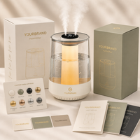 Humidificateur d'air ultrasonique 5L grande capacité, double buse de brumisation, diffuseur de brume froide intelligent pour chambre, maison, bureau