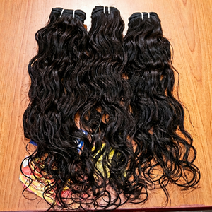 Curly Hair Indian Natural Texture & Smoothness Shedding Tangle-Free Remy Human Hair Weaving <b>Machine</b> Double Weft 100g - Product Image 1
