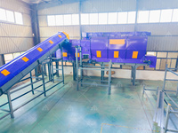 Usine de tri des déchets solides municipaux professionnelle 10-500 TPD, ligne de recyclage des déchets solides, tamis à tambour, plateforme de tri manuelle, séparateur d'air