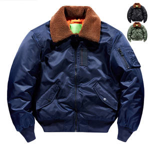 Мужская зимняя куртка-бомбер с вышивкой, 100% нейлоновая куртка-бомбер - Product Image 1