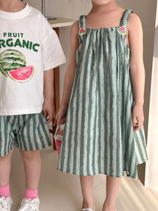 2025 tenues assorties pour frères et sœurs frère soeur été pastèque tenues assorties frère chemises jumelles - Product Image 5