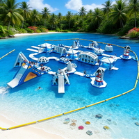 Équipement de jeux aquatiques commerciaux, parc aquatique gonflable flottant, ensemble de parc aquatique gonflable géant pour les loisirs sur la plage