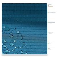 Tissu Oxford en nylon à carreaux enduit de PU, imperméable, résistant à l'abrasion et anti-déchirure, 200Dx400D, pour chaussures, sacs de voyage et tentes