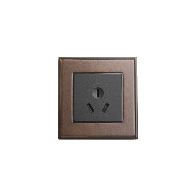 High Quality Classical Brass Copper Switch European Style Wall Socket Manufacturer Wholesale for Global Distributor