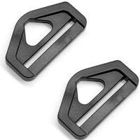 Boucles de réglage triangulaires en plastique robuste de luxe 20mm 32mm 38mm 1" 1.5" avec clip de barre et anneau en D pour sangles de sacs