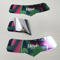Etiquetas Adhesivas de Vinilo Plateado Brillante Personalizadas, Resistentes al Agua, Impresas en Flexografía, Sensibles a la Presión, para Cuellos de Botellas de Bebidas y Café