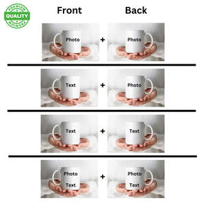 Taza de Cerámica con Logotipo Personalizado, Taza de Café Creativa con Dibujos Animados, con Revestimiento Blanco para Sublimación Térmica, Taza de Café Blanca Pura de 11 oz - Product Image 2