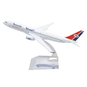 1:400 cm Yemenia Airlines Airbus A330 16 Metal Modo Die Cast Modelo de Avião modelo de Avião Modelo de Aeronave Civil de Passageiros OEM Personalizado