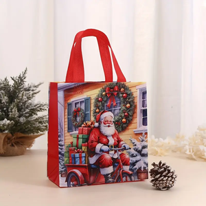 Christmas Tote <b>Bags</b> With Handles Xmas Non-Woven Gifts Supplies Santa Snowman Treat <b>Bags</b> Decor Xmas Party <b>Bags</b> - Product Image 6