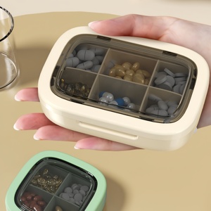 Pastillero Portátil de 7 Días para Viajes, a Prueba de Fugas, con Compartimentos <span class=keywords><strong>AM</strong></span>/<span class=keywords><strong>PM</strong></span>, Material ABS de Grado Alimenticio - Product Image 5