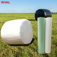 Rival Tech Meilleurs Prix Film d'emballage plastique rose pour ensilage et balles de foin 250mm 500mm 750mm
