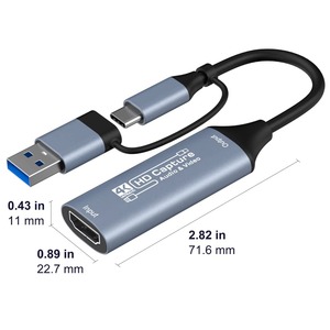 Tarjeta Capturadora <span class=keywords><strong>de</strong></span> Video HDTV 4K 1080P USB 3.0 Tipo-C para Laptop, <span class=keywords><strong>Juegos</strong></span>, Transmisión en Vivo, Compatible con OBS - Product Image 3