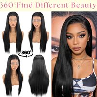 Perruques Lace Front 13x4, Densité 180%, Pré-épilées, Sans Colle, Brun Clair, Lisses et Ondulées, Soie Noire Haute Température, Réglables
