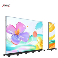Écran d'affichage numérique LED intérieur Xgcled P1.86 avec flight case, design pliable et connectable, WiFi/USB, garantie 1 an - Noir