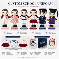 OEM Maßgefertigte Schuluniform-Plüschpuppe mit Gesticktem Logo Abschluss-Andenken Geschenk Großhandel