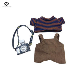 फैशनेबल नरम 14-17 सेमी गुड़िया कपड़े टेडी भालू स्टाइलिश पशु खिलौने गुड़िया कपड़े के सामान - Product Image 4