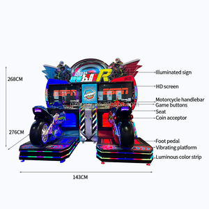 <span class=keywords><strong>Simulador</strong></span> de Carreras Arcade que Funciona con Monedas, Consola de Juegos de Motocicletas para Dos Jugadores, Máquina de Juegos de Carreras Arcade, Máquina de Conducción de Entretenimiento - Product Image 5