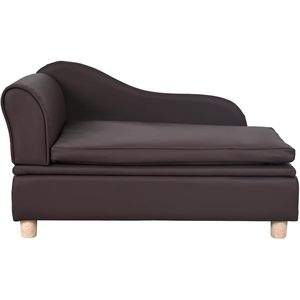 Yoonnie Small and XL Cat/S <b>Dog</b> PU Leather Sofa Chair with Storage <b>Wooden</b> <b>Frame</b> Puppy <b>Bed</b> Cushion - Product Image 6