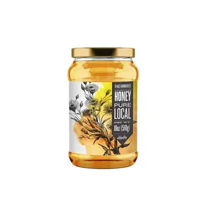 PMS Custom Label Bienen aufkleber Honig glas Etiketten Druck rolle Custom Aufkleber Spot Color Custom ized Food Container Snack Etiketten