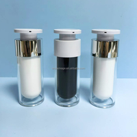 Flacon Airless Acrylique Haut de Gamme à Double Paroi avec Verrouillage Gauche-Droite et Tête de Pompe PP pour Sérum – Emballage Cosmétique Marque Privée