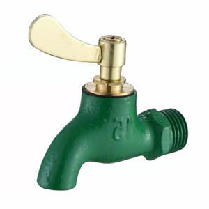 Grifo de hierro fundido verde Morning Dew, conector de agua para jardín exterior con rosca de 4 puntos, duradero, compatible con mangueras a granel - Product Image 1