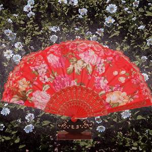 Nouveau style éventail pliant chinois en dentelle, cadeaux de mariage, éventail en plastique pour décorations de bal, artisanat en plastique fait main - Product Image 2