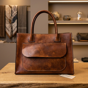 Sacs à main tendance en cuir de buffle véritable pour femmes, utilisation quotidienne, écologiques, imperméables, fermeture éclair, antivol, légers - Product Image 5