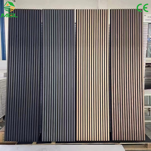 Panneau acoustique en MDF à lattes, 100% fibre de polyester, 80% isolation phonique, tendance, pour KTV et <span class=keywords><strong>studio</strong></span> d'enregistrement - Product Image 4